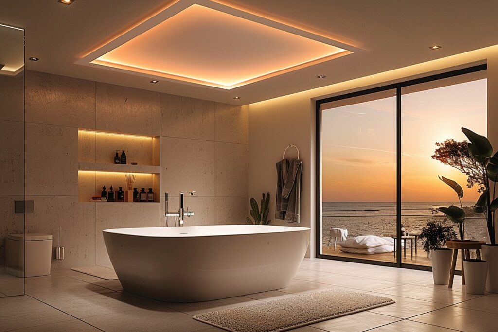 Les secrets pour intégrer un plafonnier moderne dans la rénovation de votre salle de bain