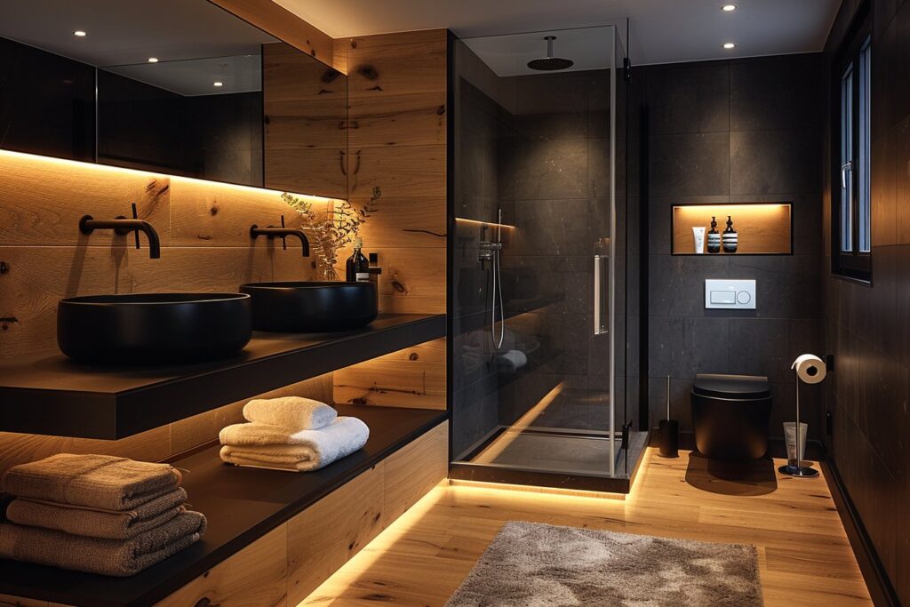 Les secrets pour maintenir votre salle de bain noir et bois en parfait état