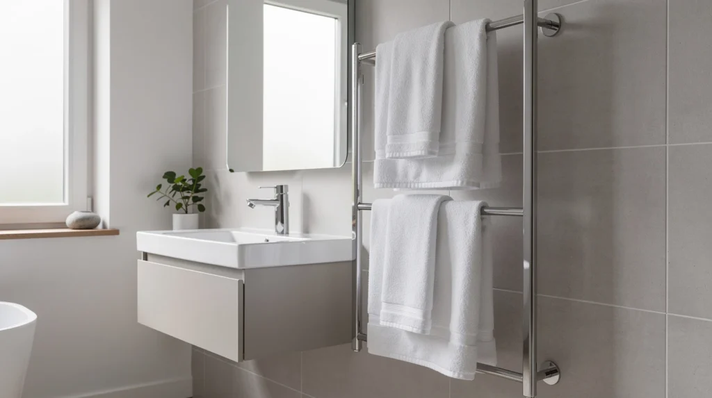 installation porte serviettes