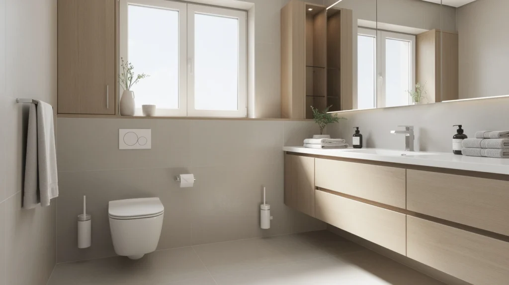 modèle salle de bain toilette