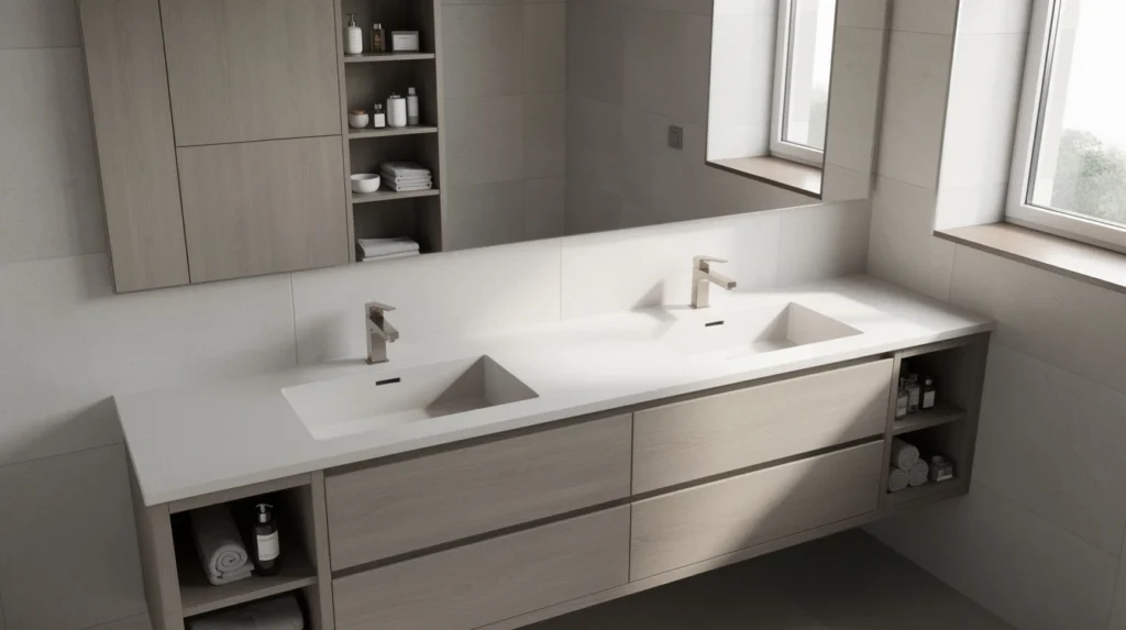 plans de travail salle de bain