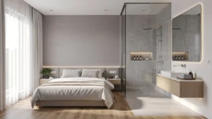 salle de bain dans chambre