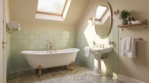 salle de bain rétro