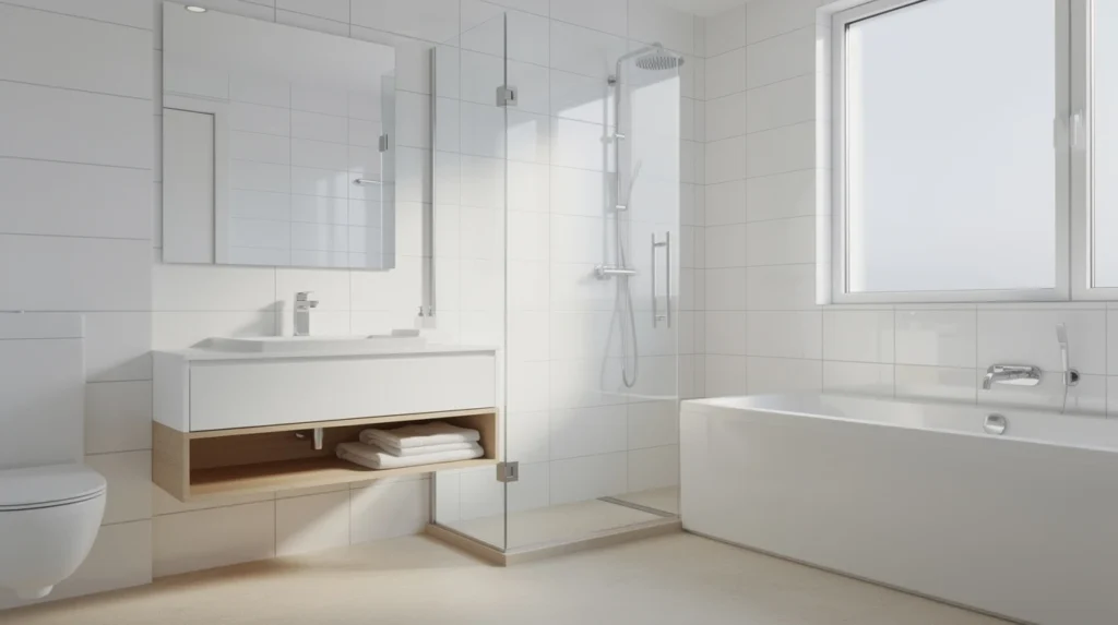 tendance salle de bain blanche